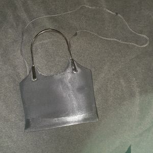 Pewter small hand bag